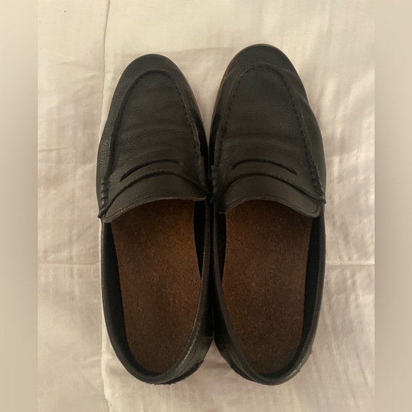 Crown Vintage Dark Leather Slip-On Loafers - Picture 1 of 6